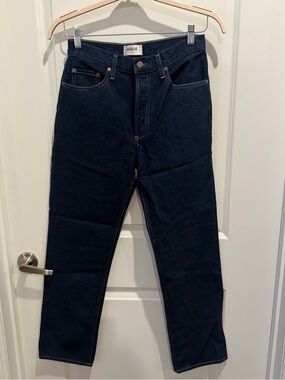 NWT Sample Agolde Lana Dark Indigo Straight Leg Jeans